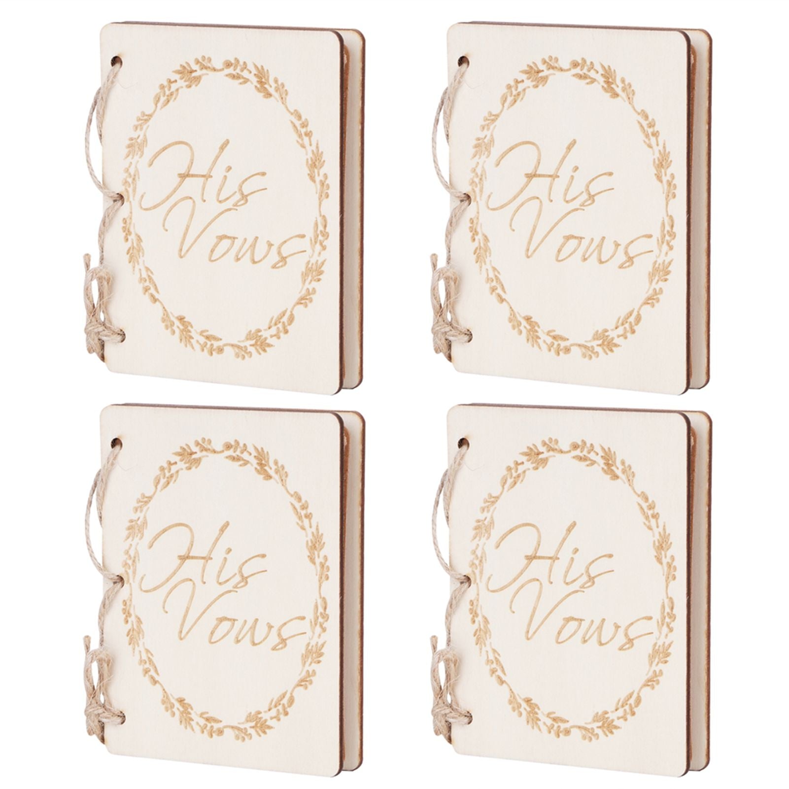 2 Sets Wedding Vow Books Exquisite Gift Card Declaration Booklets Props SuppliesStyle 1