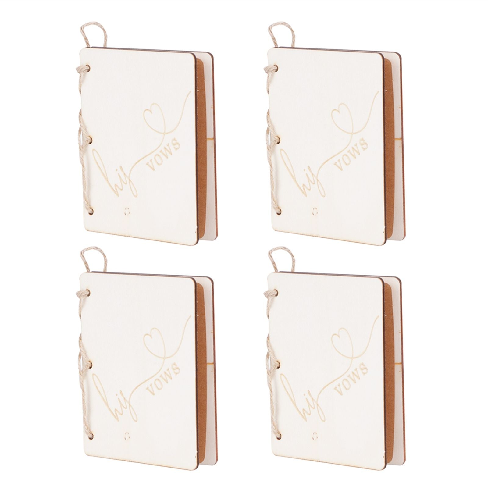 2 Sets Wedding Vow Books Exquisite Gift Card Declaration Booklets Props SuppliesStyle 2