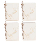 2 Sets Wedding Vow Books Exquisite Gift Card Declaration Booklets Props SuppliesStyle 2