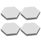 Acrylic Hexagonal Mirror Setting Wall Self Adhesive Stickers Decoration for Home Room20cm/7.9in Silver