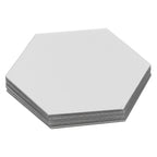 Acrylic Hexagonal Mirror Setting Wall Self Adhesive Stickers Decoration for Home Room20cm/7.9in Silver