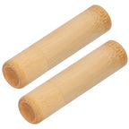 2Pcs EcoFriendly Bamboo Tube Portable Tea Storage Cylinder Mini Round Spices Storage Jar