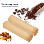 2Pcs EcoFriendly Bamboo Tube Portable Tea Storage Cylinder Mini Round Spices Storage Jar