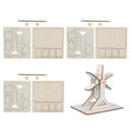 4 Sets Wooden Water Wheel Toys DIY Children Technology DIY Assembly Puzzle Model