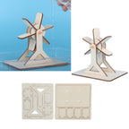 4 Sets Wooden Water Wheel Toys DIY Children Technology DIY Assembly Puzzle Model