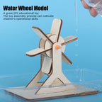 4 Sets Wooden Water Wheel Toys DIY Children Technology DIY Assembly Puzzle Model
