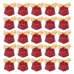 25 Sets Candy Box Cookies Gift Boxes with Ribbon for Birthday Wedding Party FavorL