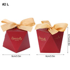 25 Sets Candy Box Cookies Gift Boxes with Ribbon for Birthday Wedding Party FavorL