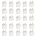 25 Sets Square Candy Box European Wedding Party Gift Box for Chocolate Cookies JewelryMarble Pattern (Golden Wing)