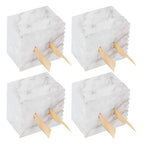 25 Sets Square Candy Box European Wedding Party Gift Box for Chocolate Cookies JewelryMarble Pattern (Golden Wing)