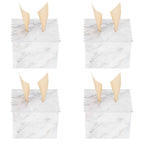 25 Sets Square Candy Box European Wedding Party Gift Box for Chocolate Cookies JewelryMarble Pattern (Golden Wing)