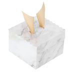 25 Sets Square Candy Box European Wedding Party Gift Box for Chocolate Cookies JewelryMarble Pattern (Golden Wing)