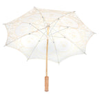 Lace Umbrella Parasol Vintage Wedding Bridal Umbrella for Photo Costume Party SuppliesL Beige