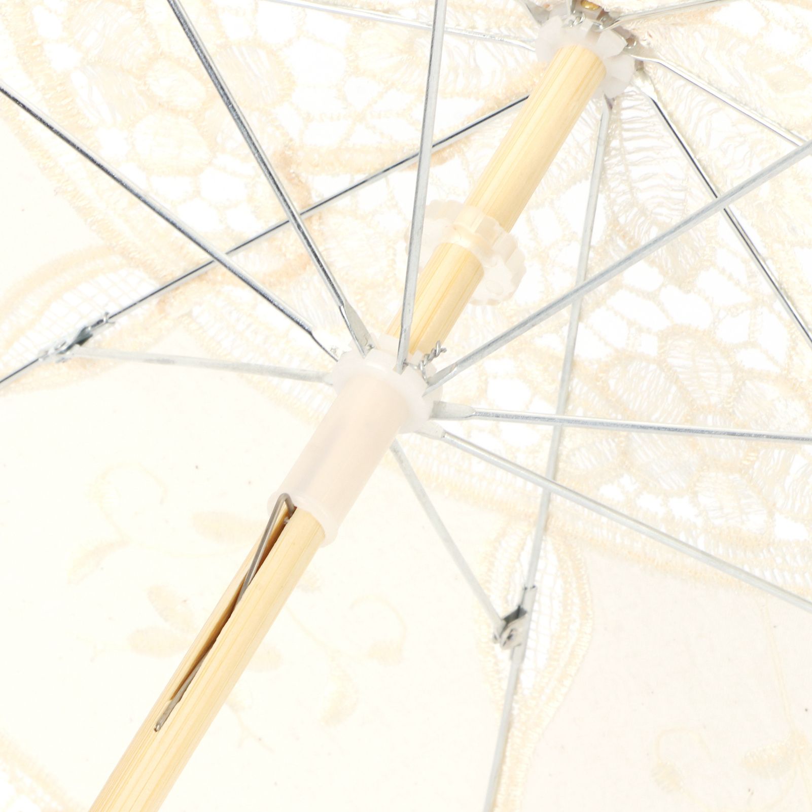 Lace Umbrella Parasol Vintage Wedding Bridal Umbrella for Photo Costume Party SuppliesL Beige