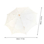 Lace Umbrella Parasol Vintage Wedding Bridal Umbrella for Photo Costume Party SuppliesL Beige