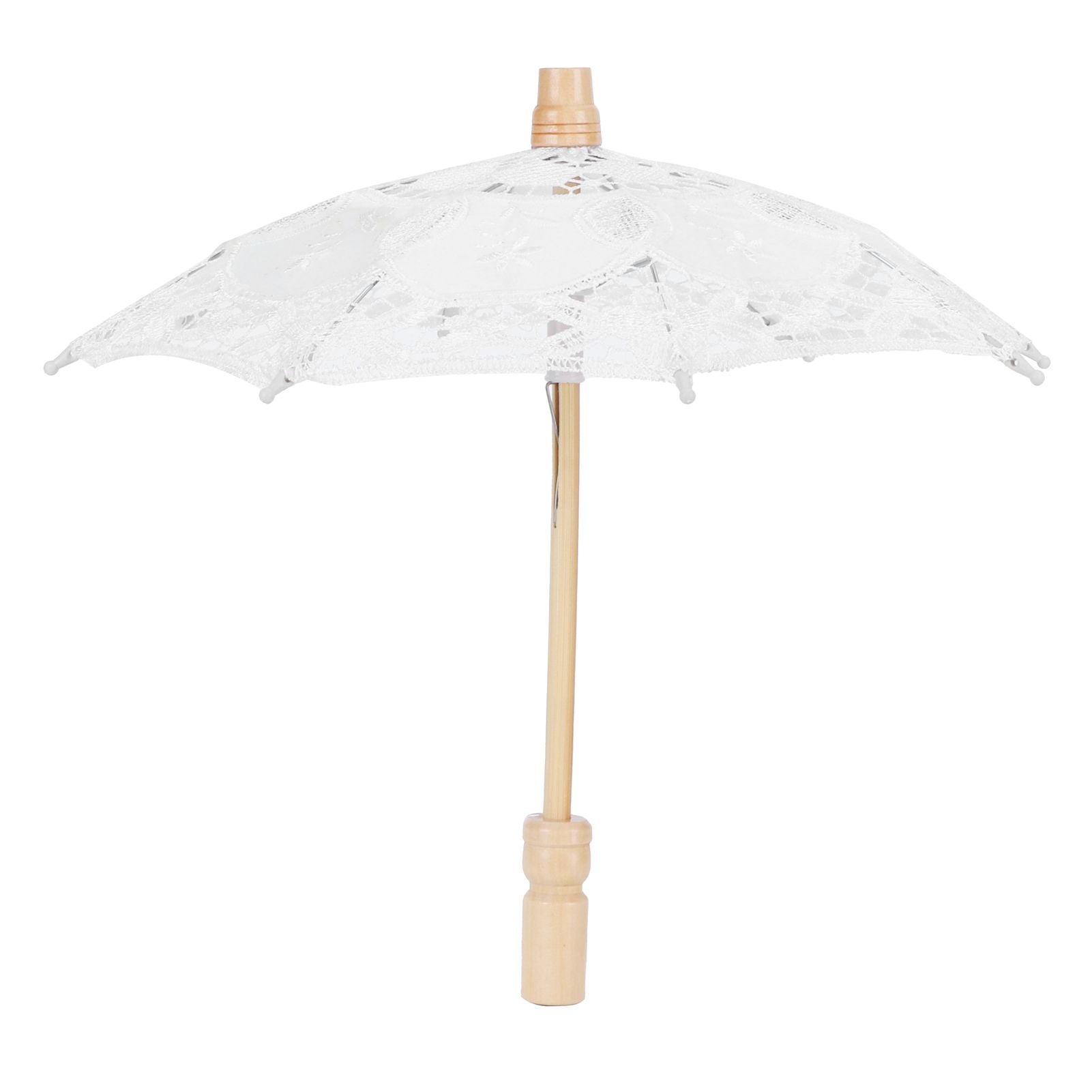 Lace Umbrella Parasol Vintage Wedding Bridal Umbrella for Photo Costume Party SuppliesS White