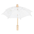 Lace Umbrella Parasol Vintage Wedding Bridal Umbrella for Photo Costume Party SuppliesS White