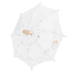 Lace Umbrella Parasol Vintage Wedding Bridal Umbrella for Photo Costume Party SuppliesS White