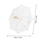 Lace Umbrella Parasol Vintage Wedding Bridal Umbrella for Photo Costume Party SuppliesS White