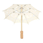 Lace Umbrella Parasol Vintage Wedding Bridal Umbrella for Photo Costume Party SuppliesS Beige