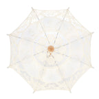 Lace Umbrella Parasol Vintage Wedding Bridal Umbrella for Photo Costume Party SuppliesS Beige