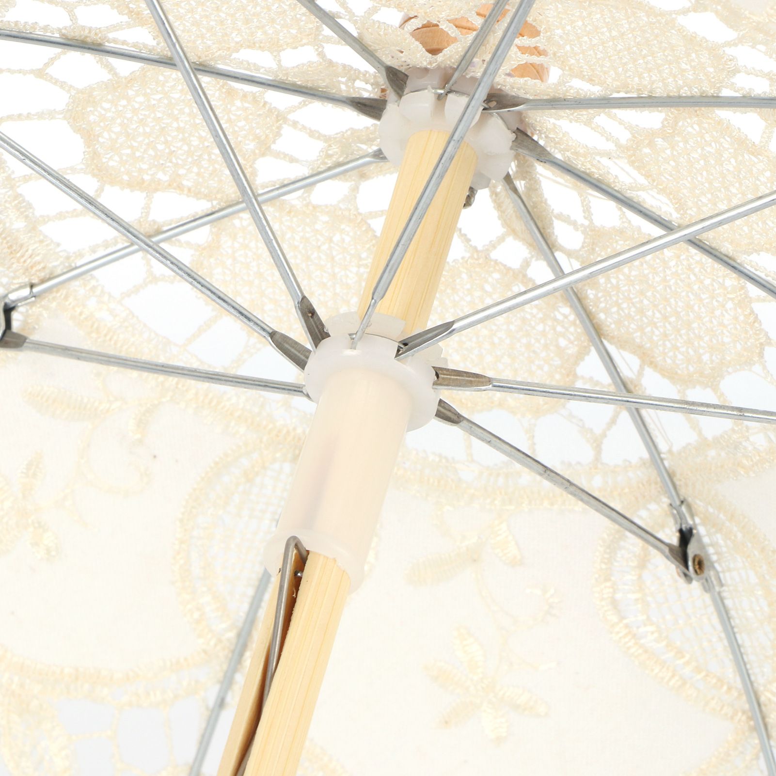 Lace Umbrella Parasol Vintage Wedding Bridal Umbrella for Photo Costume Party SuppliesS Beige
