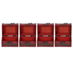 4pcs Retro Wooden Storage Box Art Craft Classic Ornament for Cosmetics Jewelry Sweets