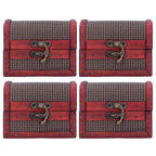 4pcs Retro Wooden Storage Box Art Craft Classic Ornament for Cosmetics Jewelry Sweets