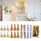 Sequin Balloon Set Decorative Fringed Curtain Paper Flower Ball for 2021 New Year Party