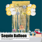 Sequin Balloon Set Decorative Fringed Curtain Paper Flower Ball for 2021 New Year Party