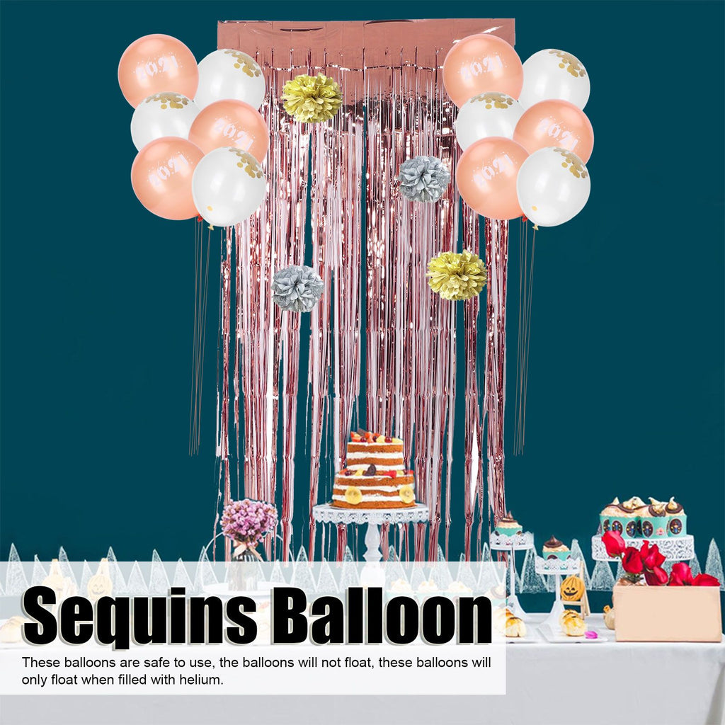 2021 Balloons Latex Sequins Balloon Paper Flowers Ball Set Birthday Wedding Party Decoration
