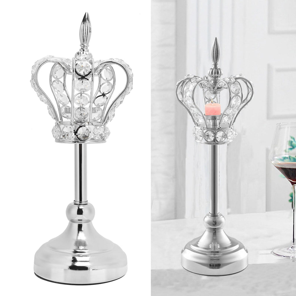 Crown Shape Tea Light Holders Candlestick Candle Holder Stand Wedding Ornaments Home Decoration