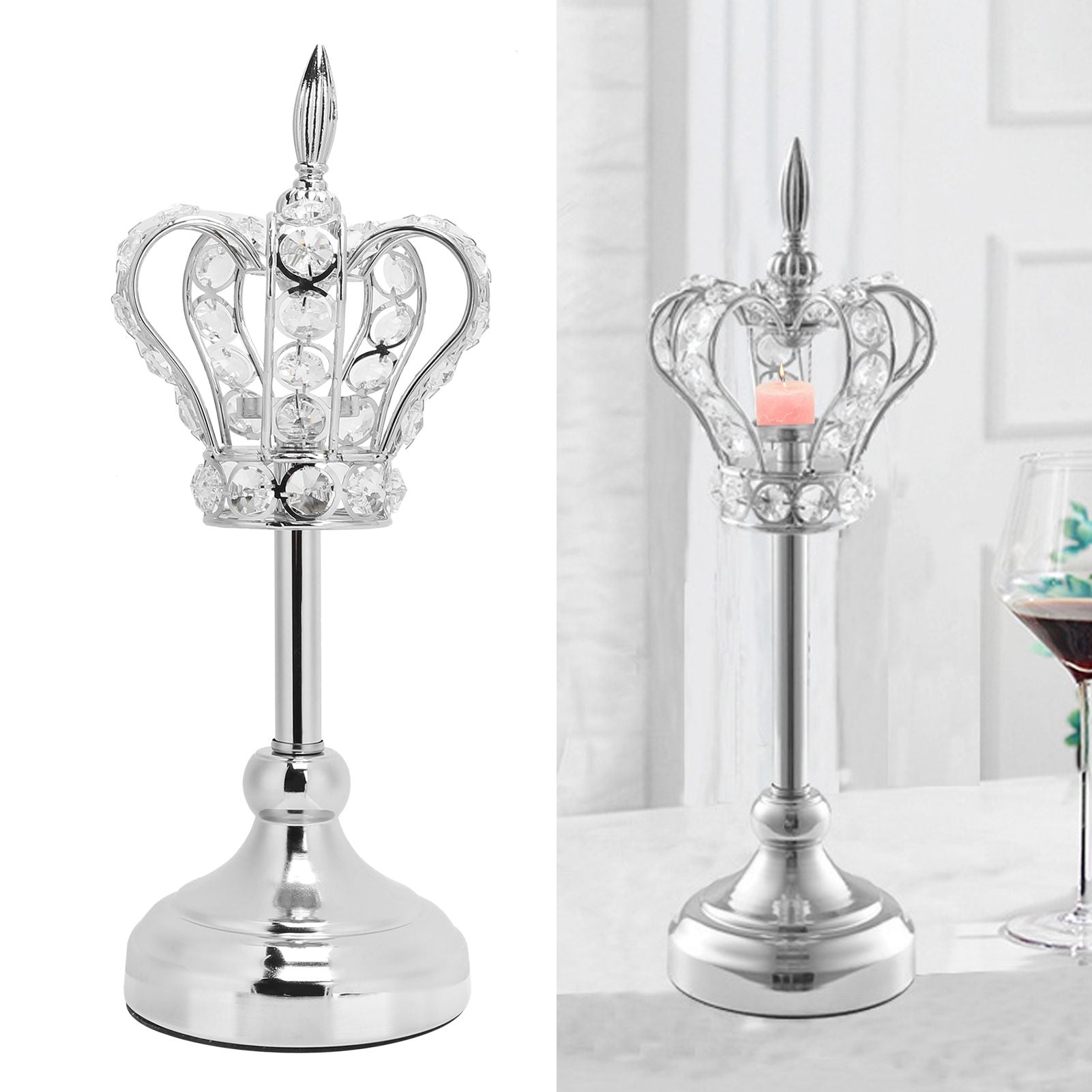 Crown Shape Tea Light Holders Candlestick Candle Holder Stand Wedding Ornaments Home Decoration