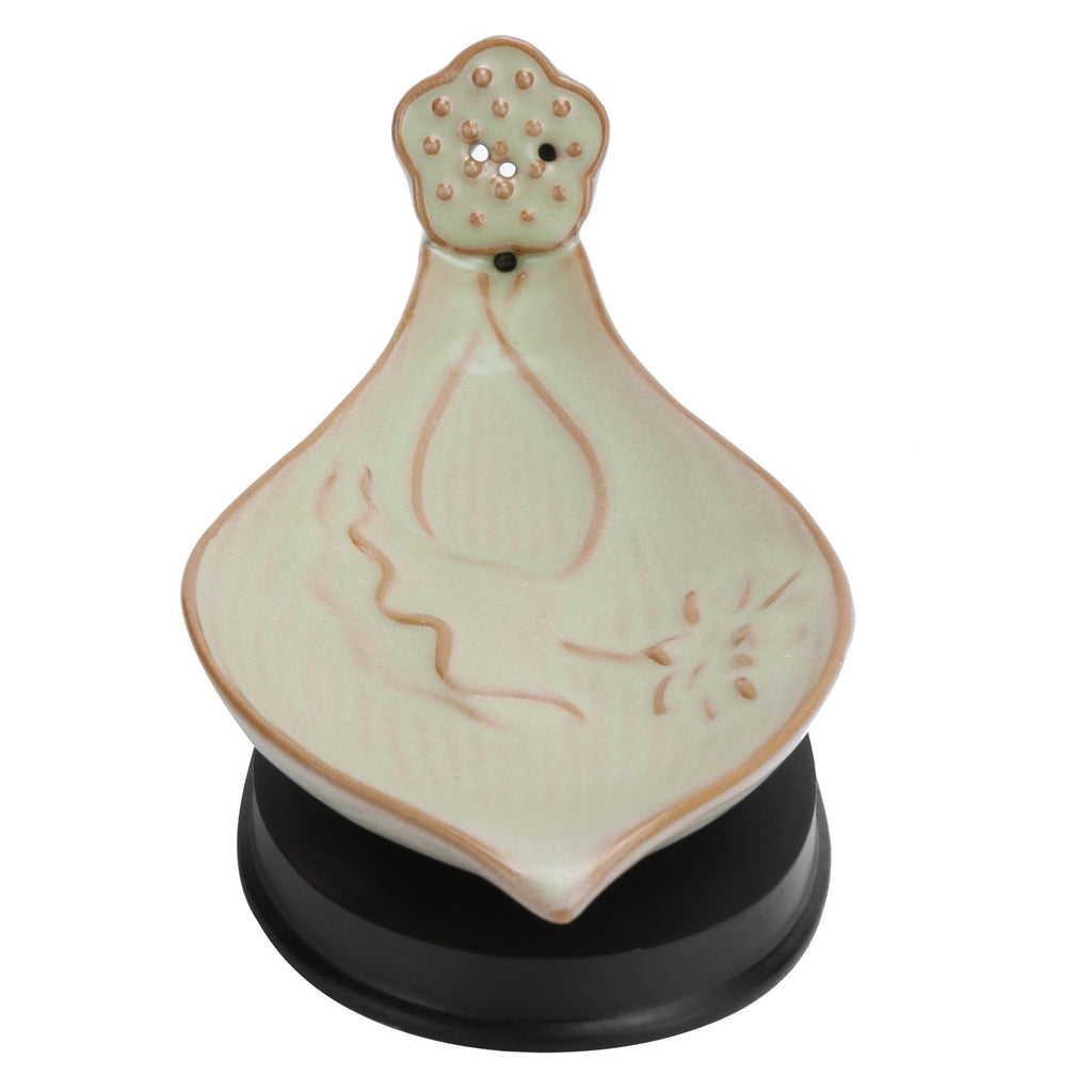 Incense Holder Embossed Ceramic Incense Stick Coil Burner Tray Desktop Decoration
