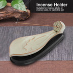Incense Holder Embossed Ceramic Incense Stick Coil Burner Tray Desktop Decoration