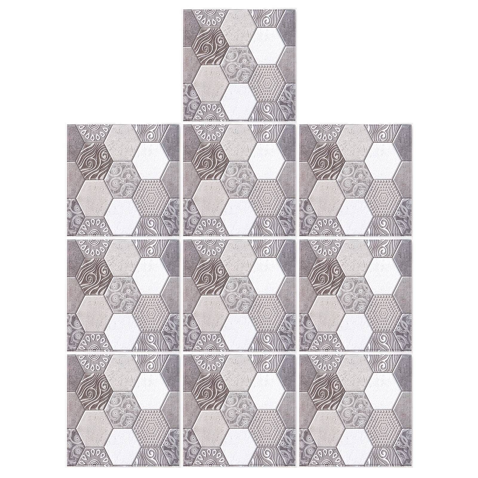 10PCS Self Adhesive Tile Sticker Anti Collision Sticker for Home Living Room Kitchen Decor