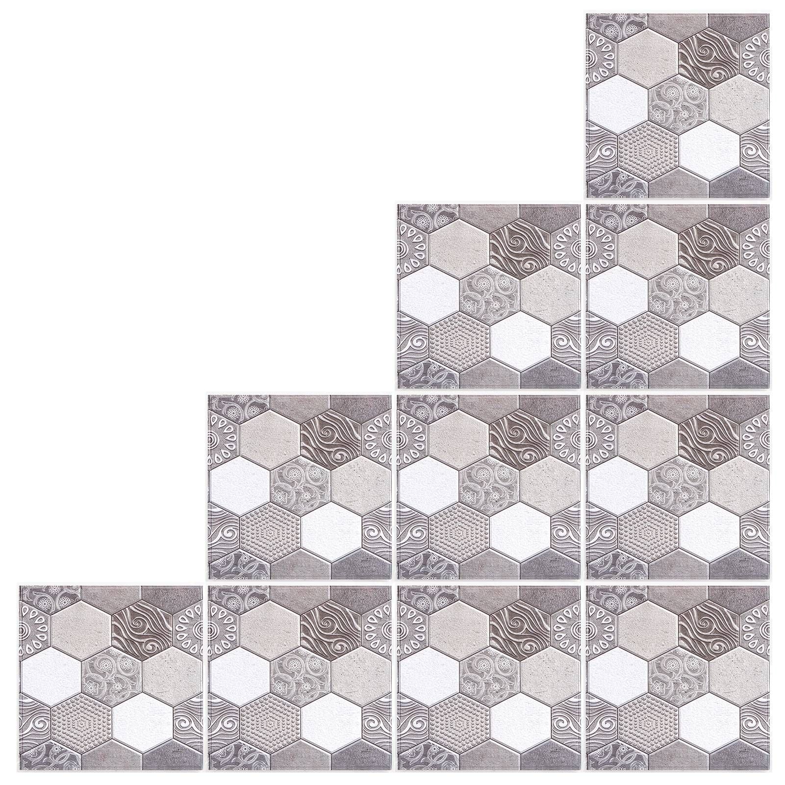 10PCS Self Adhesive Tile Sticker Anti Collision Sticker for Home Living Room Kitchen Decor