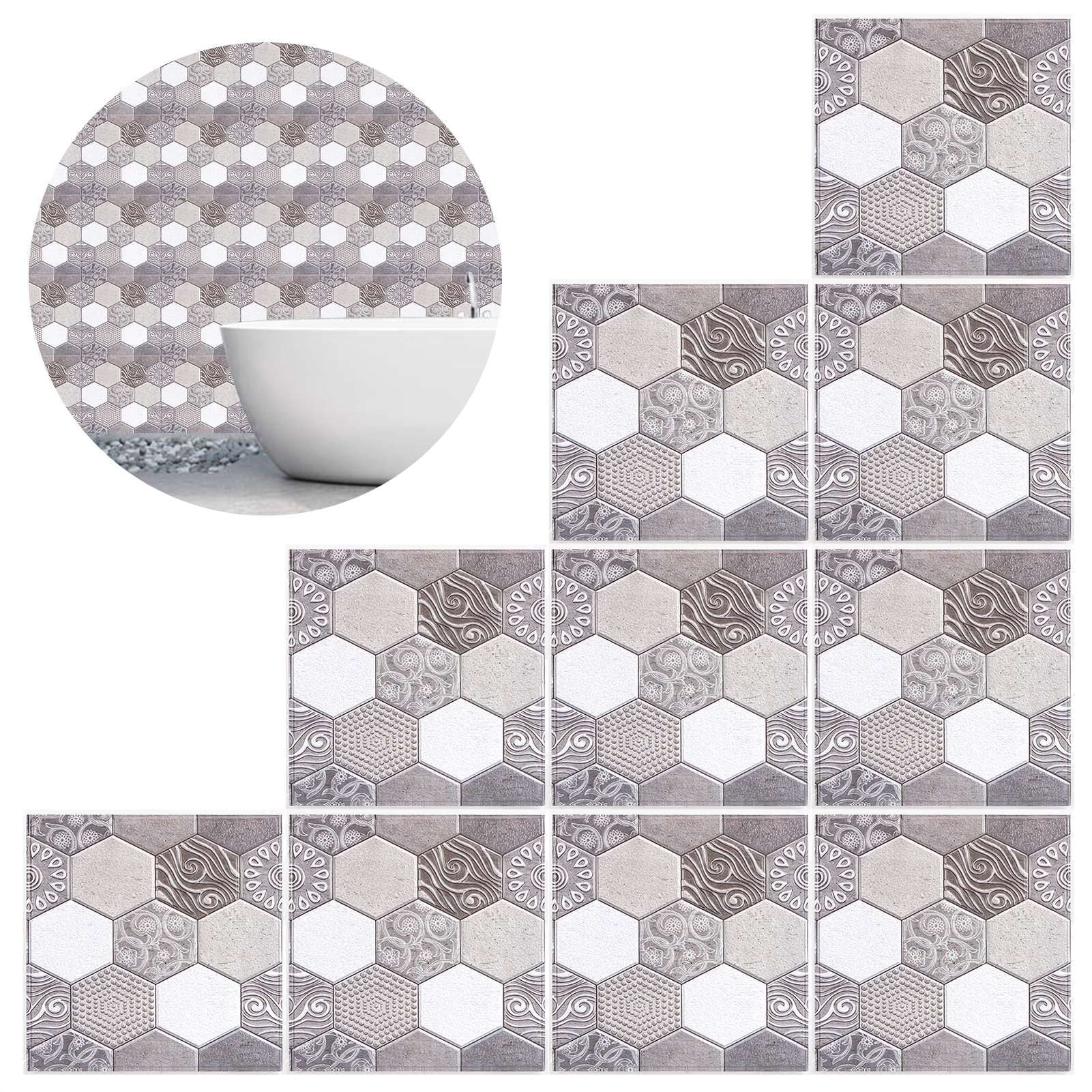 10PCS Self Adhesive Tile Sticker Anti Collision Sticker for Home Living Room Kitchen Decor