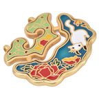Chinese Retro Peace Lock Pendant Unique Charm Enamel Porcelain Lock Pendant Men Women Silver Jewelry for GiftWhite Cat Lock