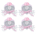 4PCS Wedding Candy Box Tinplate Heart Shaped Candy Box Romantic Valentines Gift Box for Birthday PartyPink