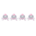 4PCS Wedding Candy Box Tinplate Heart Shaped Candy Box Romantic Valentines Gift Box for Birthday PartyPink