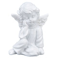 Cherub Statue Synthetic Resin Material Lovely Style White Baby Figurines for Party DecorationsCherub Statue Right