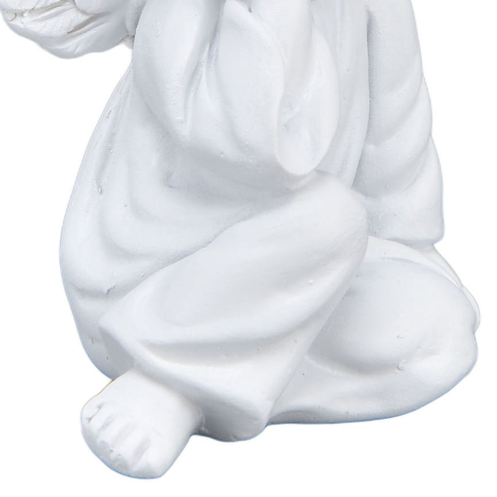 Cherub Statue Synthetic Resin Material Lovely Style White Baby Figurines for Party DecorationsCherub Statue Right