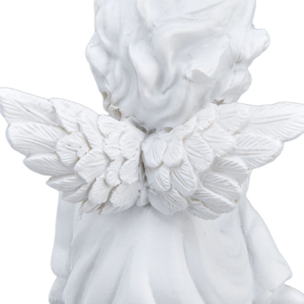 Cherub Statue Synthetic Resin Material Lovely Style White Baby Figurines for Party DecorationsCherub Statue Right