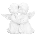 Angel Statue Synthetic Resin Embracing Shape White Angel Ornament for Desktop DecorationAngel Left