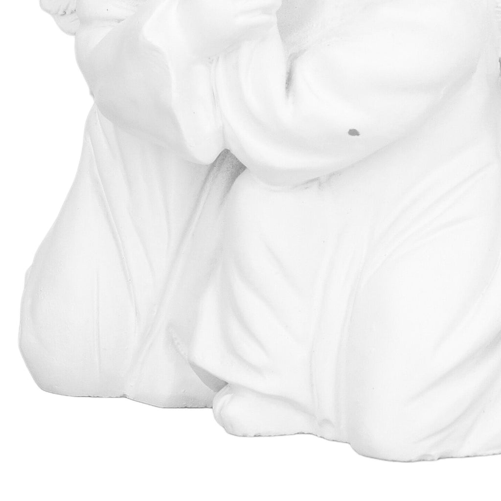 Angel Statue Synthetic Resin Embracing Shape White Angel Ornament for Desktop DecorationAngel Left