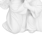 Angel Statue Synthetic Resin Embracing Shape White Angel Ornament for Desktop DecorationAngel Right