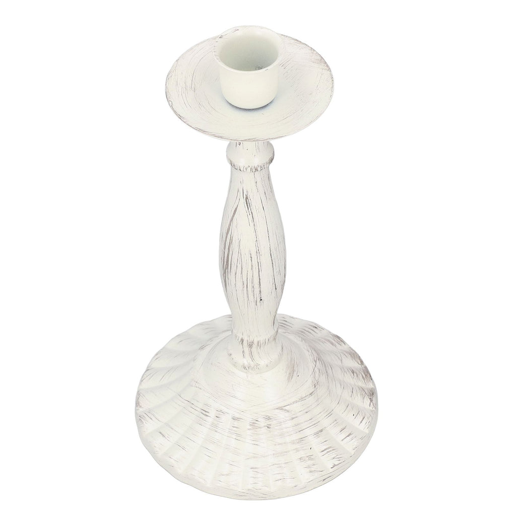 Candle Holders White Iron Material Retro Style Decorative Candlestick Pedestal for Home Decoration