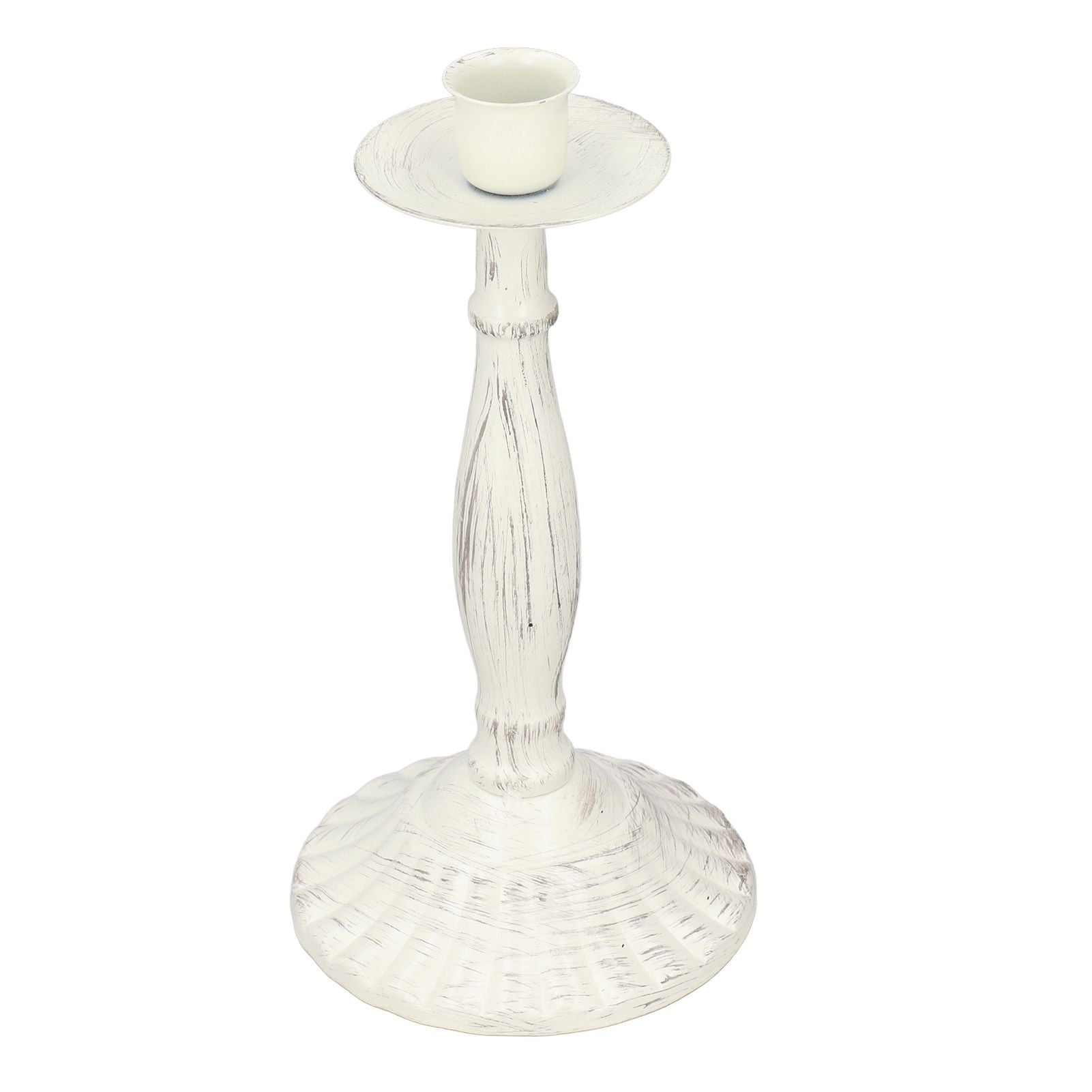 Candle Holders White Iron Material Retro Style Decorative Candlestick Pedestal for Home Decoration