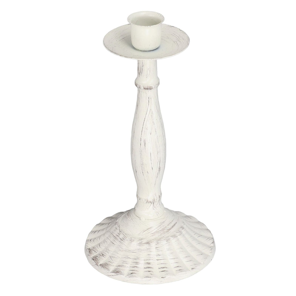 Candle Holders White Iron Material Retro Style Decorative Candlestick Pedestal for Home Decoration